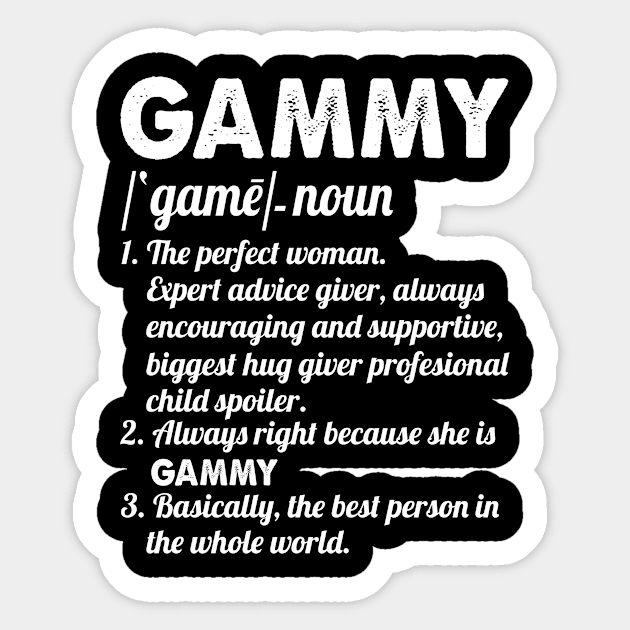 Gammy Like a Grandmother But So Much Cooler Definition Xmas Sticker by julibirgit